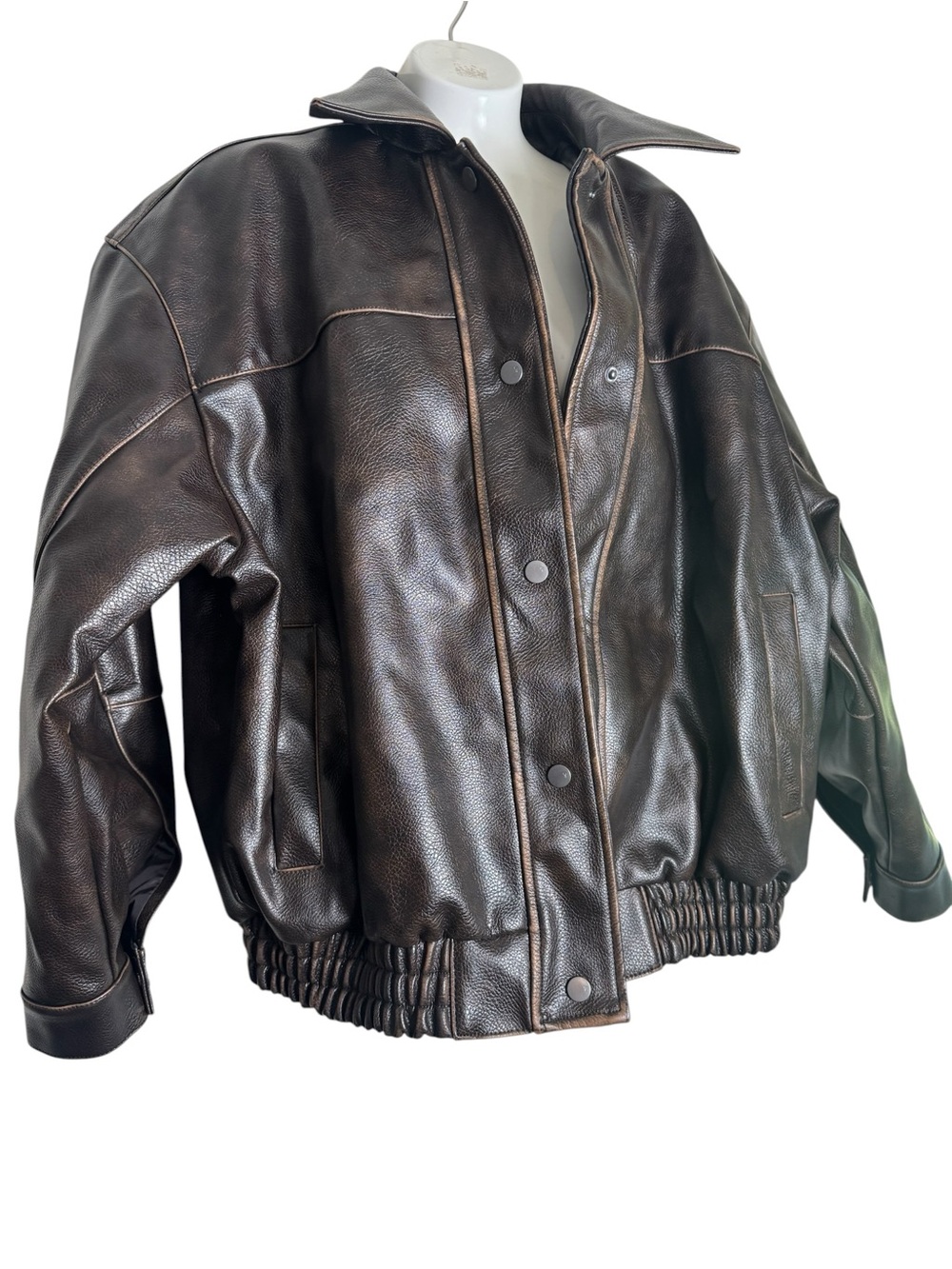 Anthropologie Reagan Faux Leather Bomber by Pilcro - Picture 4 of 12